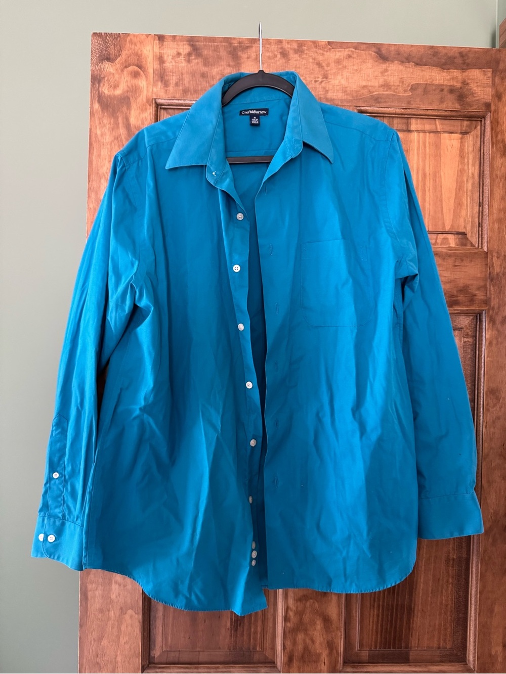 croft & barrow Men's Teal Button-Front Shirt Jacket